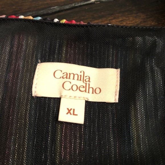 Camila Coelho Violetta Wrap Dress in Multi Stripe xL - Picture 7 of 7